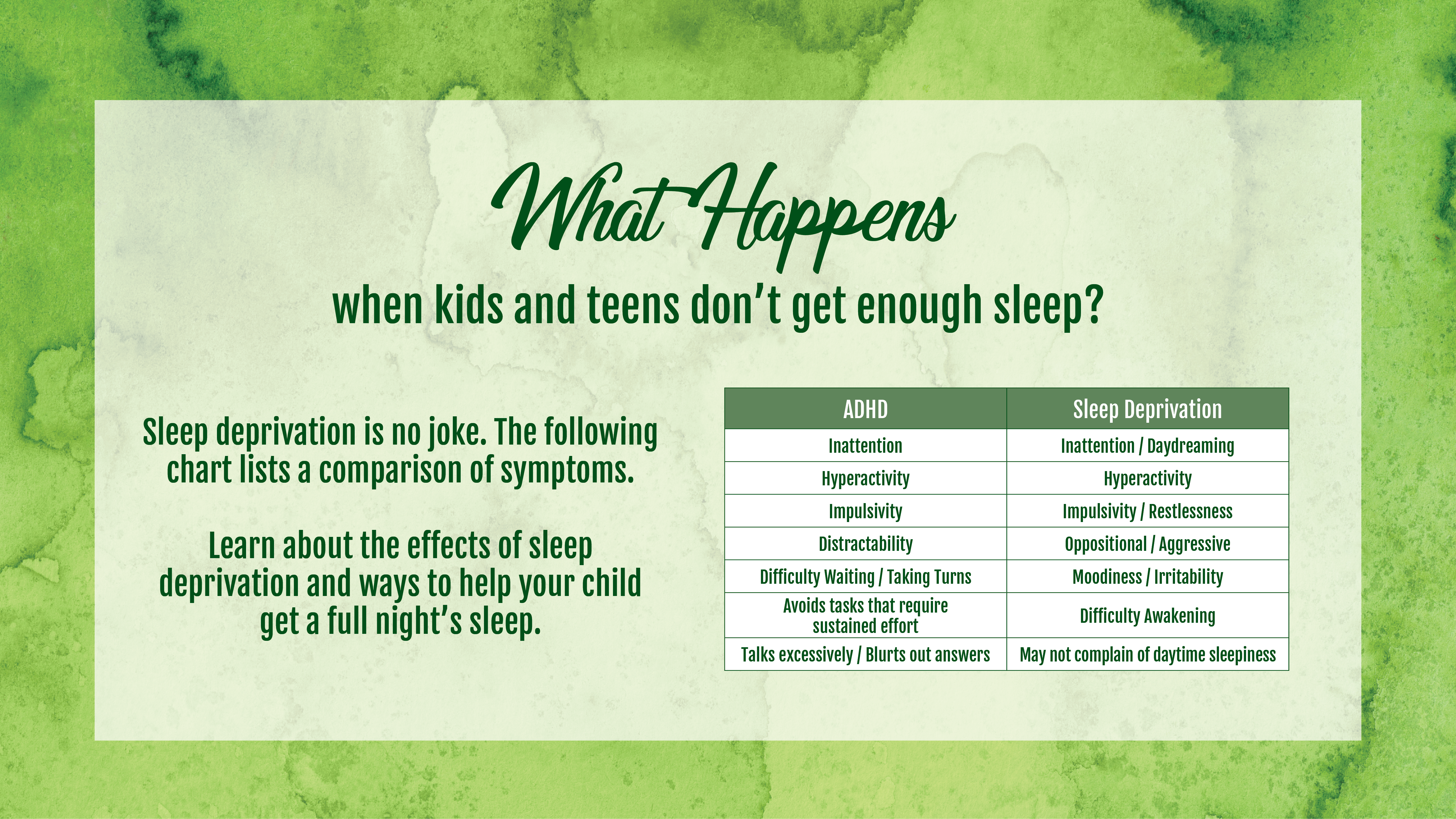 What happens when kids and teens don't get enough sleep?