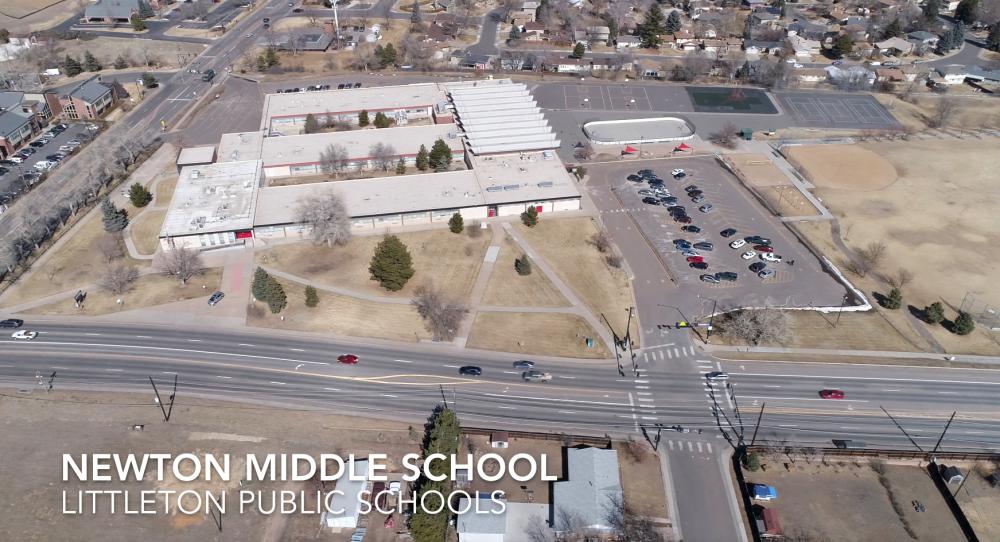 Aerial photograph of Newton Middle School