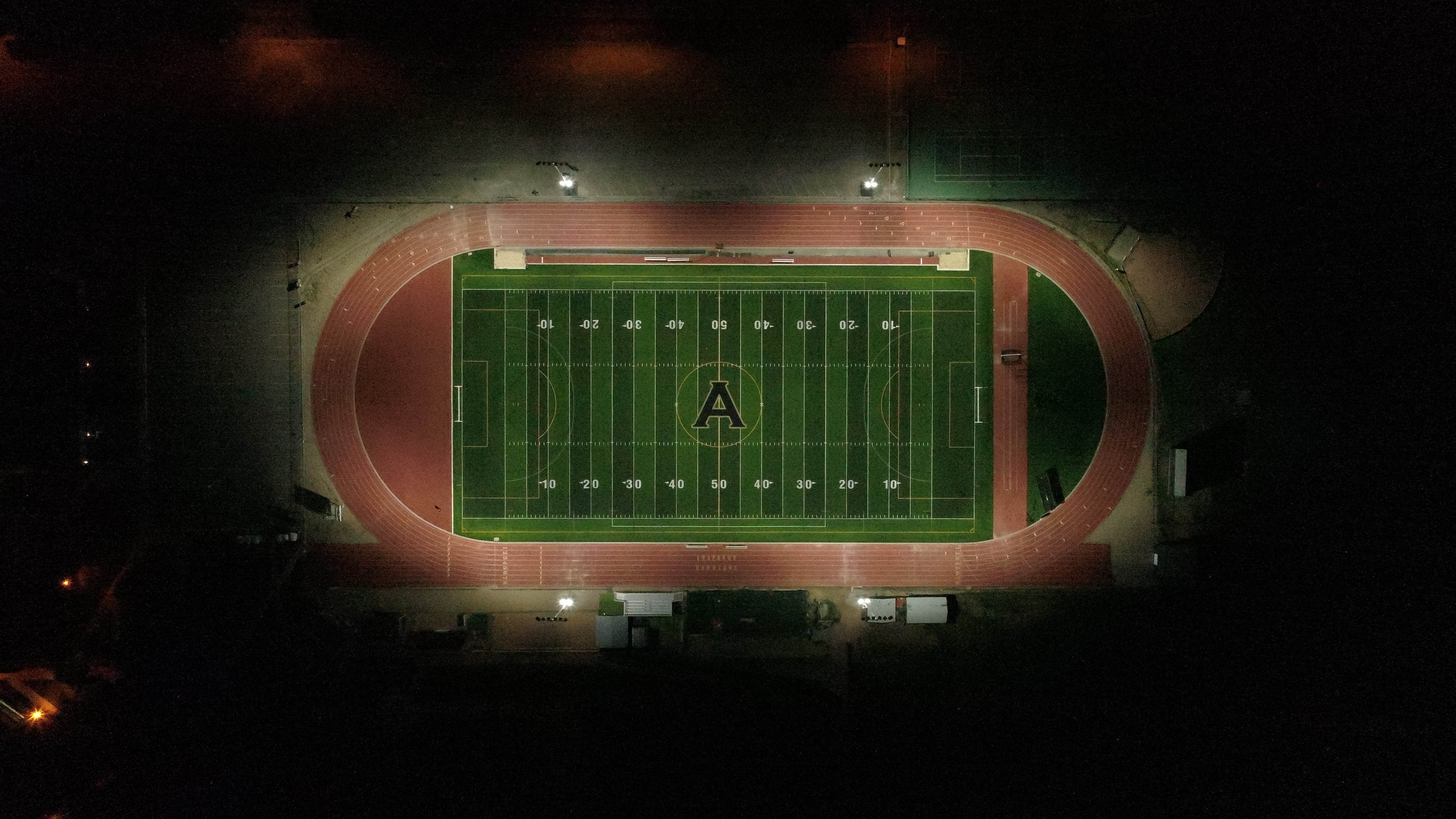 artificial turf and lights at AHS Aug. 2019