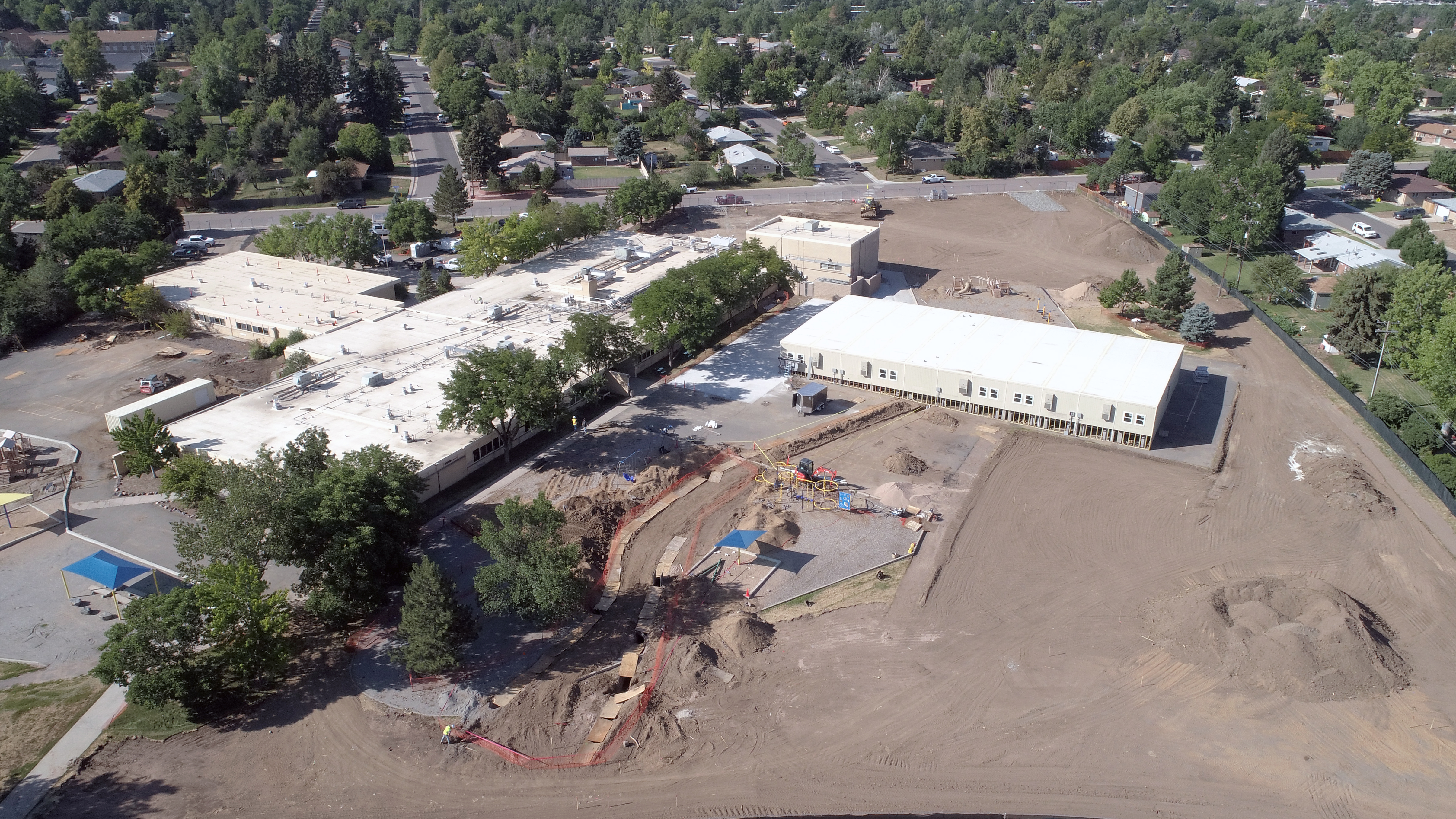 Highland temporary wing in place July 25, 2019