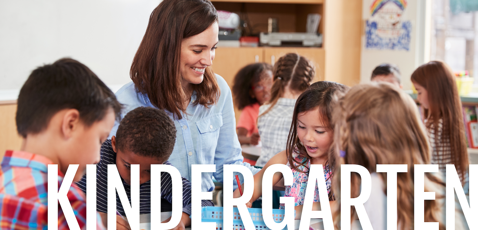Kindergarten - students and teacher