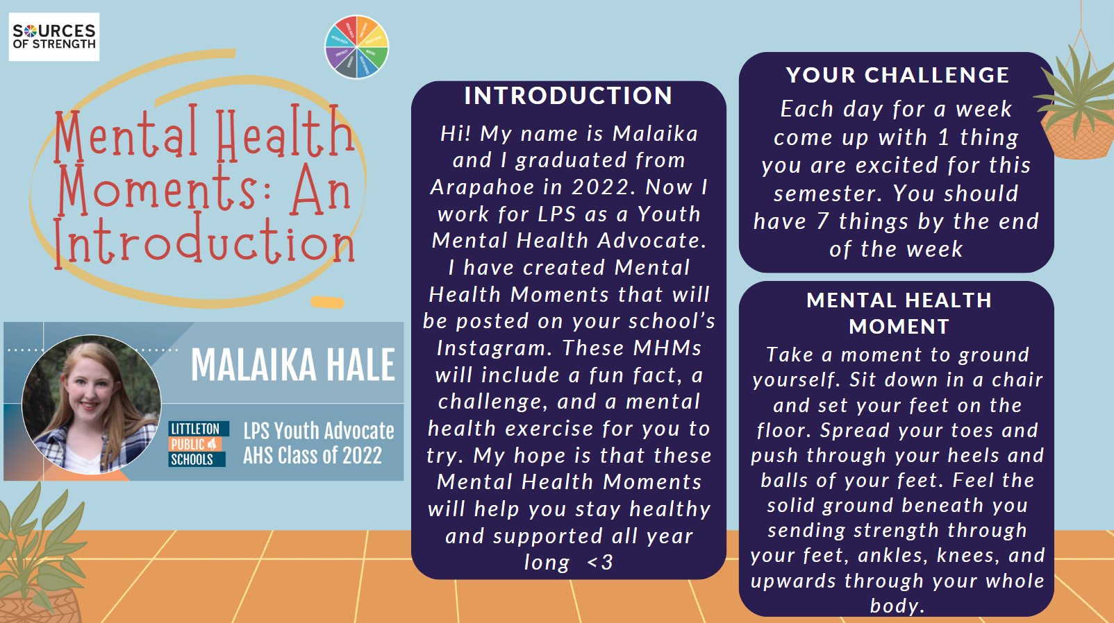 Mental Health Moments: An Introduction - Malaika Hale LPS Youth Advocate AHS Class of 2022 (full text under the image)