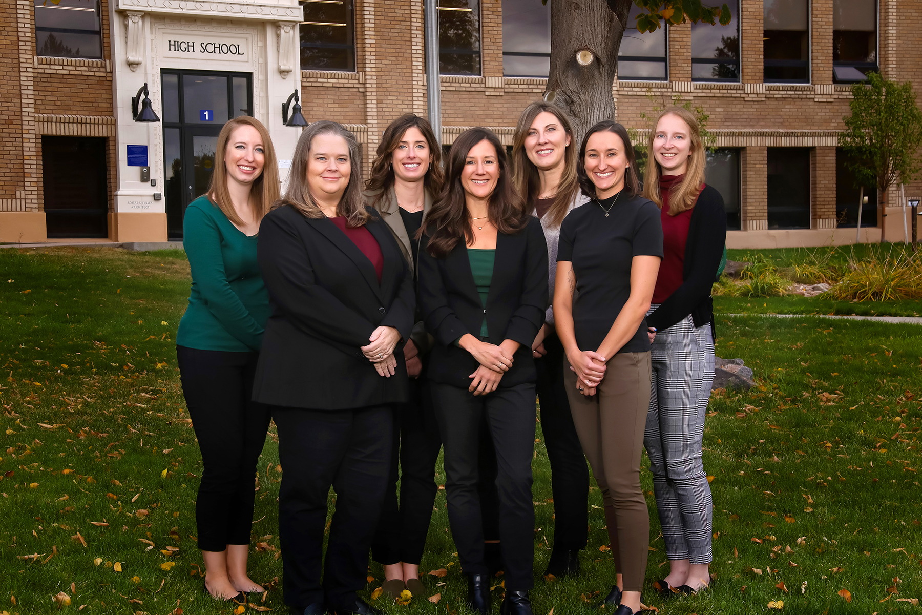 Nutrition Services Central Office Staff standing in front of office building