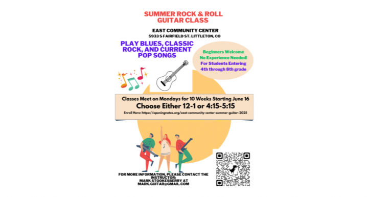 guitar lessons for 4th graders to 8th graders by LCMA at East Community Center
